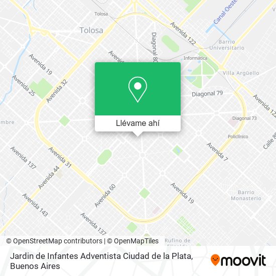 Mapa de Jardin de Infantes Adventista Ciudad de la Plata