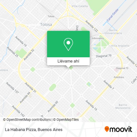 Mapa de La Habana Pizza