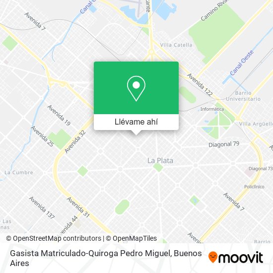 Mapa de Gasista Matriculado-Quiroga Pedro Miguel
