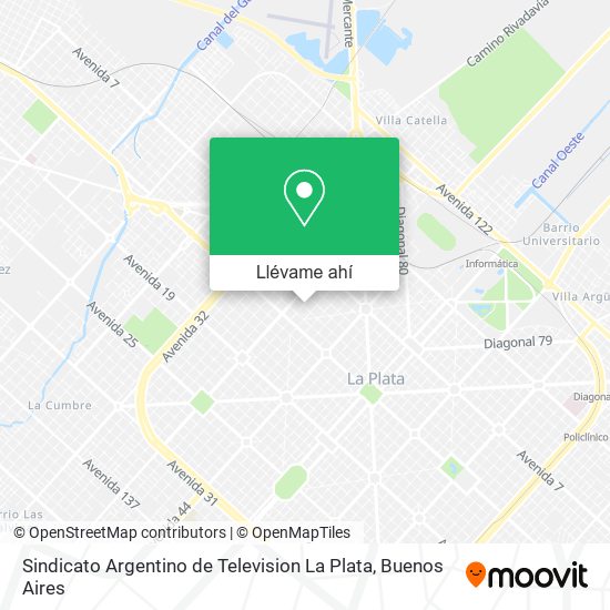 Mapa de Sindicato Argentino de Television La Plata