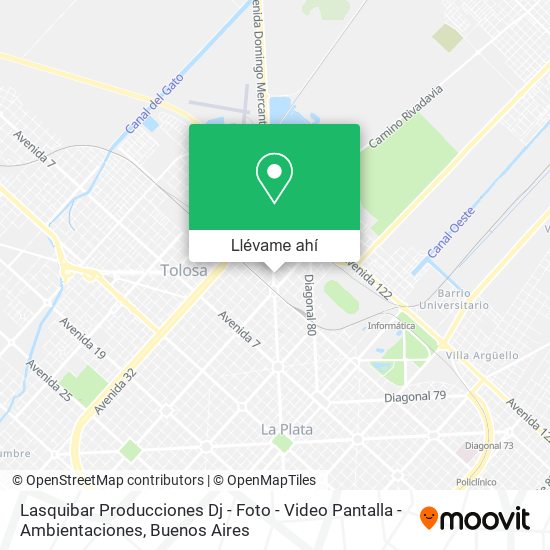 Mapa de Lasquibar Producciones Dj - Foto - Video Pantalla - Ambientaciones