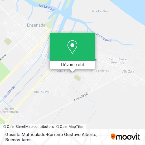 Mapa de Gasista Matriculado-Barreiro Gustavo Alberto