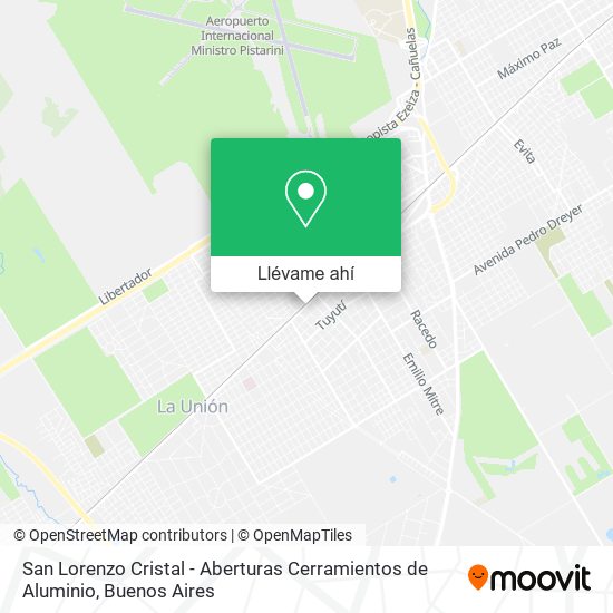 Mapa de San Lorenzo Cristal - Aberturas Cerramientos de Aluminio