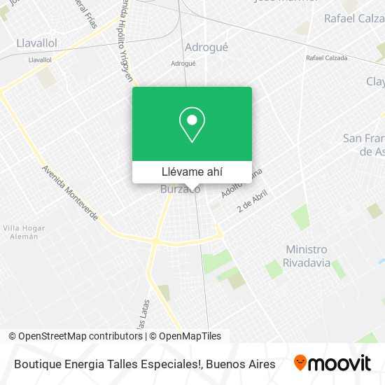 Mapa de Boutique Energia Talles Especiales!