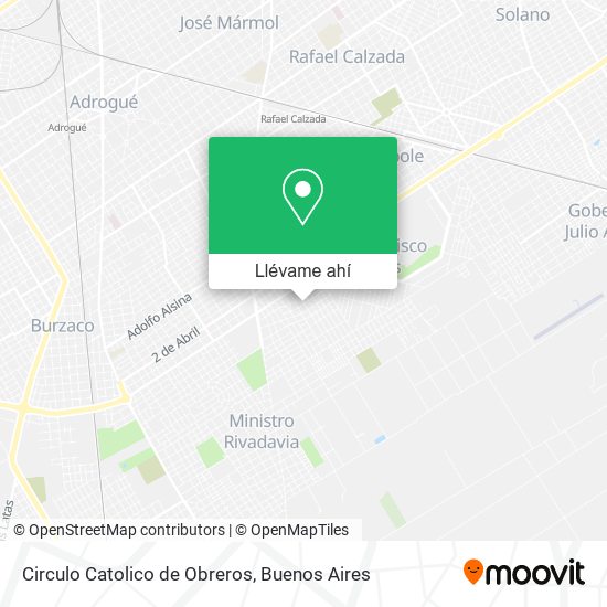 Mapa de Circulo Catolico de Obreros