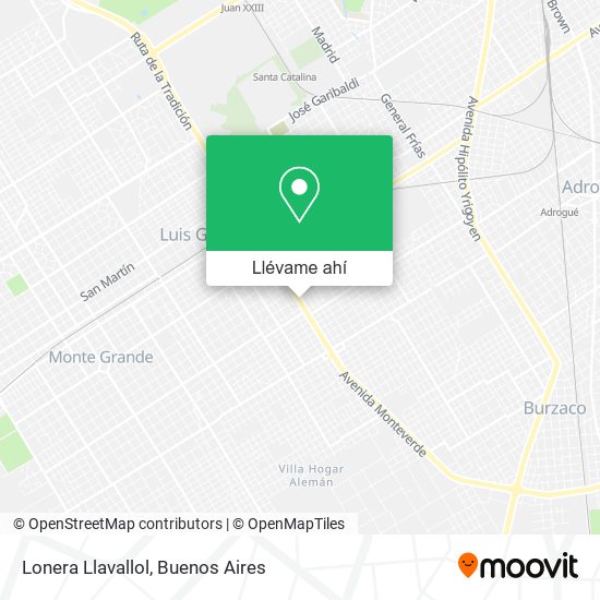 Mapa de Lonera Llavallol