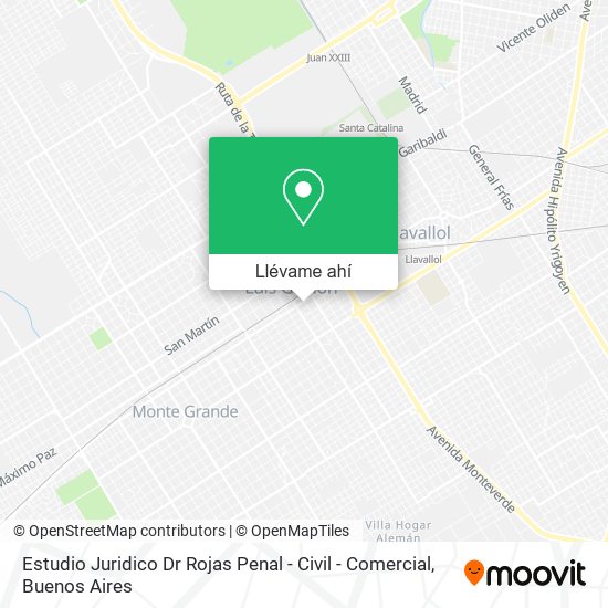 Mapa de Estudio Juridico Dr Rojas Penal - Civil - Comercial