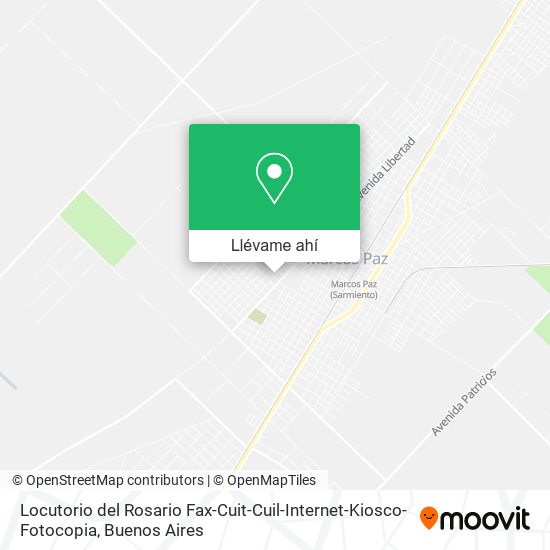 Mapa de Locutorio del Rosario Fax-Cuit-Cuil-Internet-Kiosco-Fotocopia