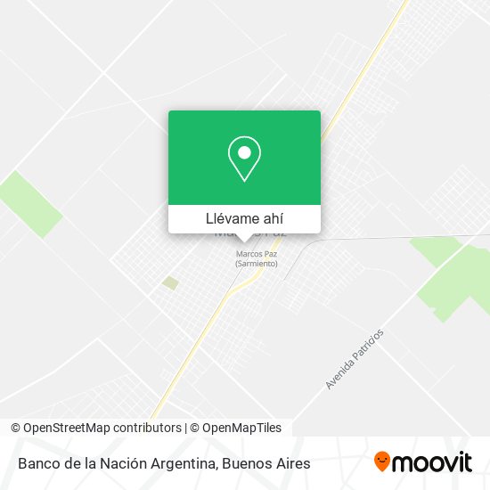 Mapa de Banco de la Nación Argentina