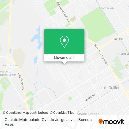 Mapa de Gasista Matriculado-Oviedo Jorge Javier