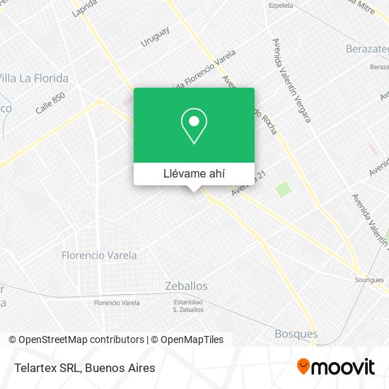 Mapa de Telartex SRL