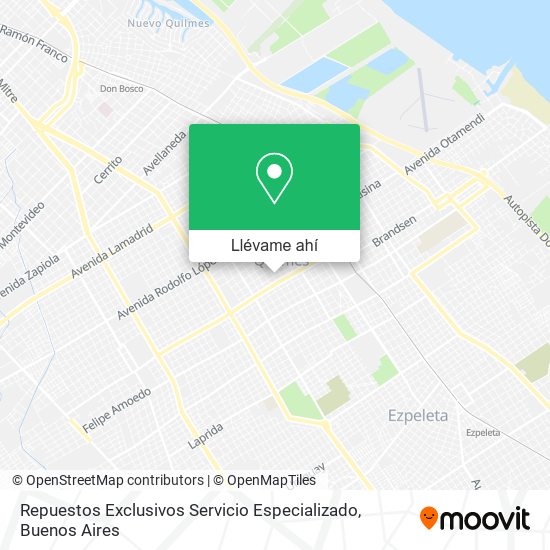 Mapa de Repuestos Exclusivos Servicio Especializado