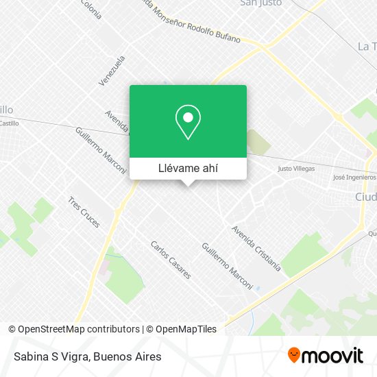 Mapa de Sabina S Vigra