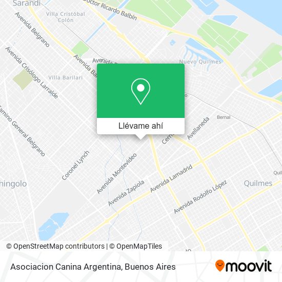 Mapa de Asociacion Canina Argentina