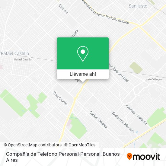 Mapa de Compañía de Telefono Personal-Personal