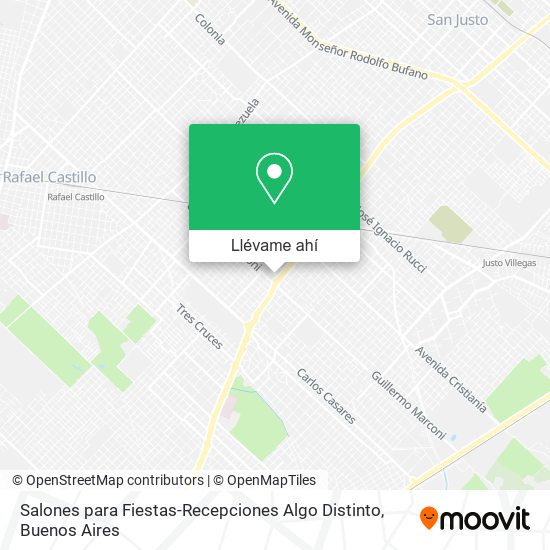 Mapa de Salones para Fiestas-Recepciones Algo Distinto