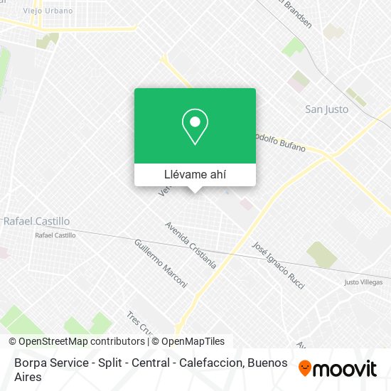 Mapa de Borpa Service - Split - Central - Calefaccion