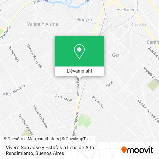 Mapa de Vivero San Jose y Estufas a Leña de Alto Rendimiento