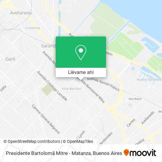 Mapa de Presidente Bartolomã Mitre - Matanza