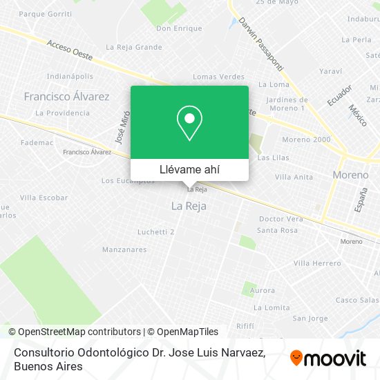 Mapa de Consultorio Odontológico Dr. Jose Luis Narvaez