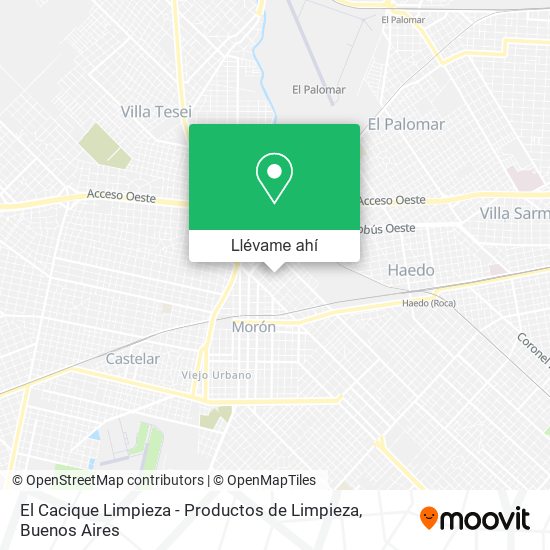 Mapa de El Cacique Limpieza - Productos de Limpieza