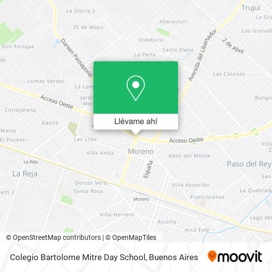 Mapa de Colegio Bartolome Mitre Day School