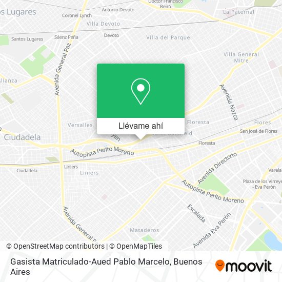 Mapa de Gasista Matriculado-Aued Pablo Marcelo