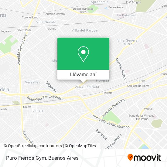Mapa de Puro Fierros Gym