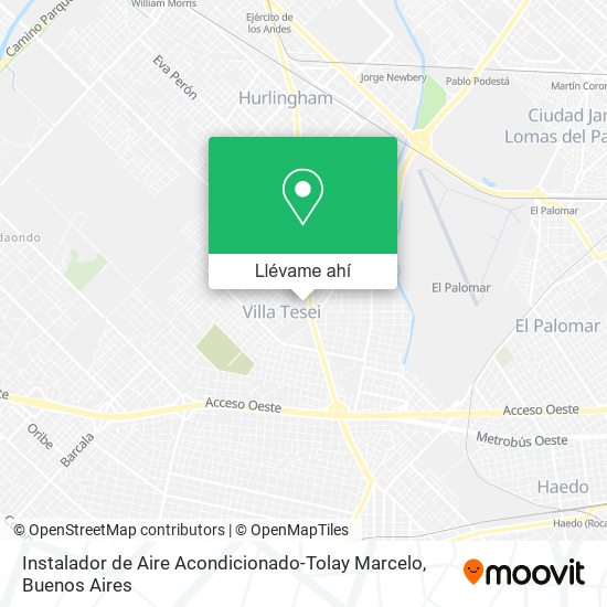 Mapa de Instalador de Aire Acondicionado-Tolay Marcelo