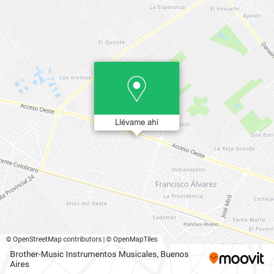 Mapa de Brother-Music Instrumentos Musicales