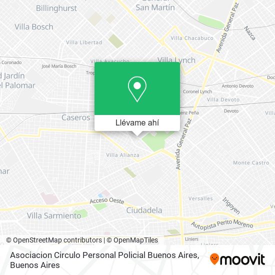 Mapa de Asociacion Circulo Personal Policial Buenos Aires