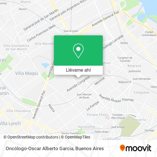 Mapa de Oncólogo-Oscar Alberto Garcia