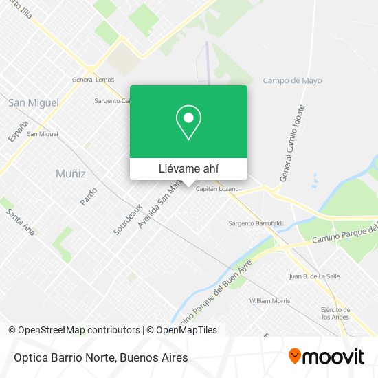 Mapa de Optica Barrio Norte