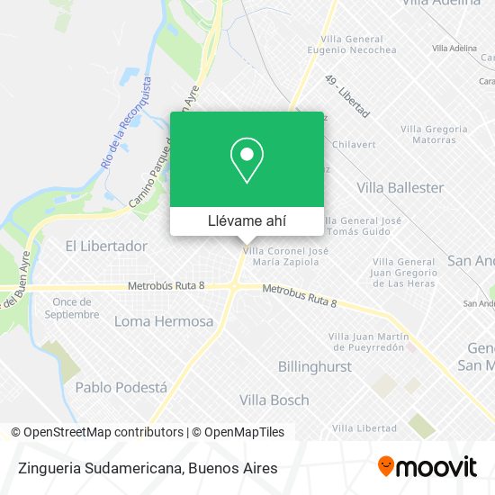 Mapa de Zingueria Sudamericana