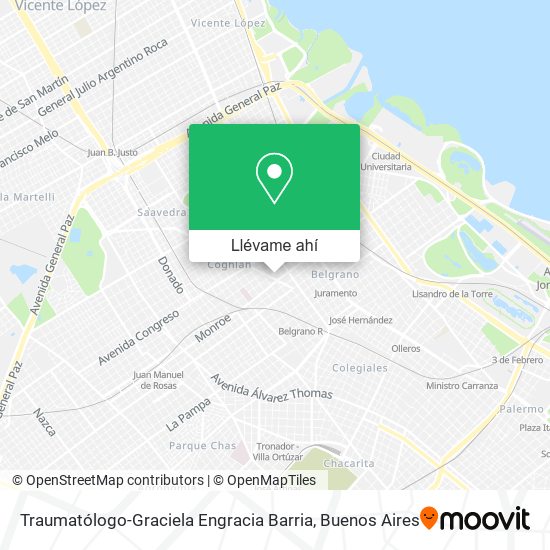 Mapa de Traumatólogo-Graciela Engracia Barria