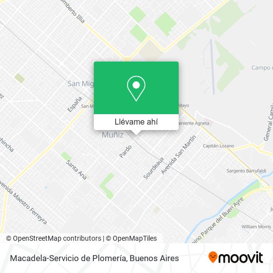 Mapa de Macadela-Servicio de Plomería