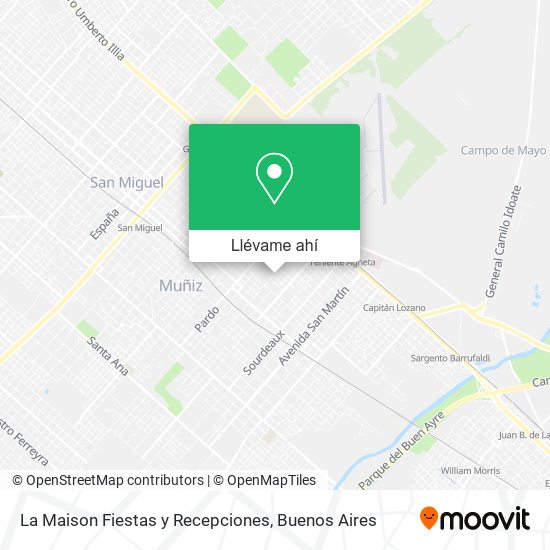 Mapa de La Maison Fiestas y Recepciones