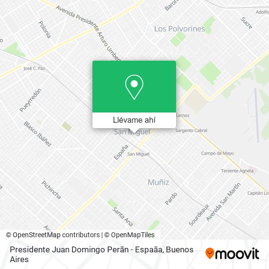 Mapa de Presidente Juan Domingo Perãn - Espaãa