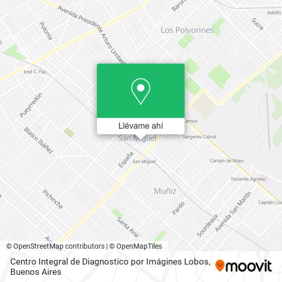Mapa de Centro Integral de Diagnostico por Imágines Lobos