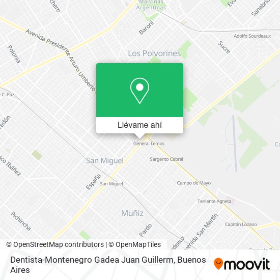 Mapa de Dentista-Montenegro Gadea Juan Guillerm