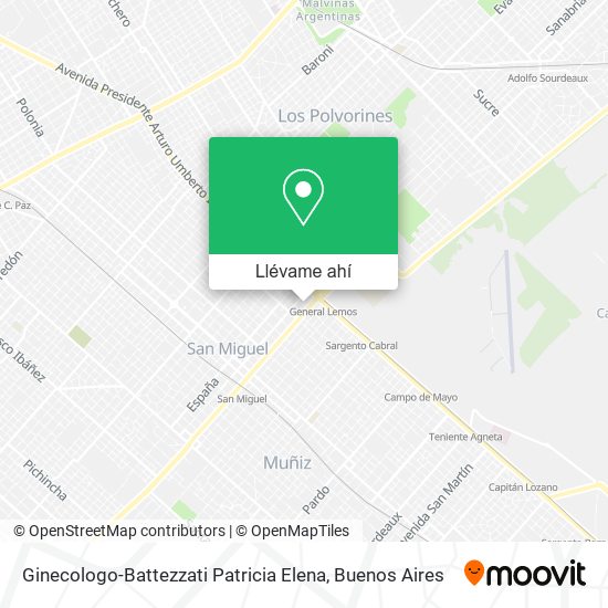 Mapa de Ginecologo-Battezzati Patricia Elena