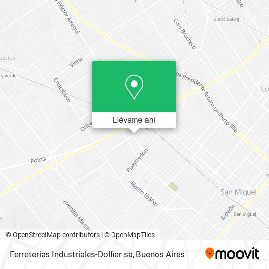 Mapa de Ferreterias Industriales-Dolfier sa