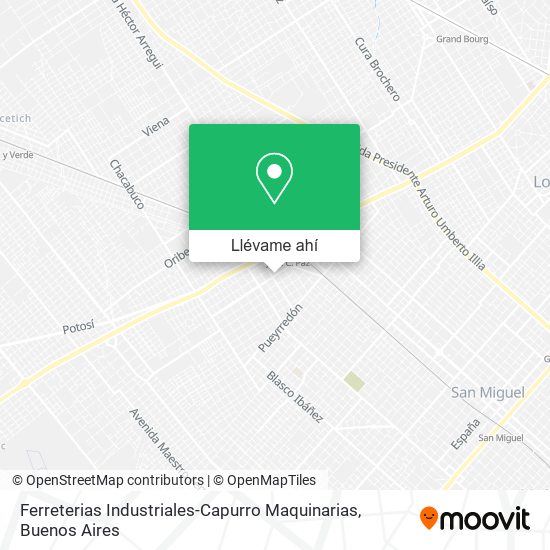 Mapa de Ferreterias Industriales-Capurro Maquinarias