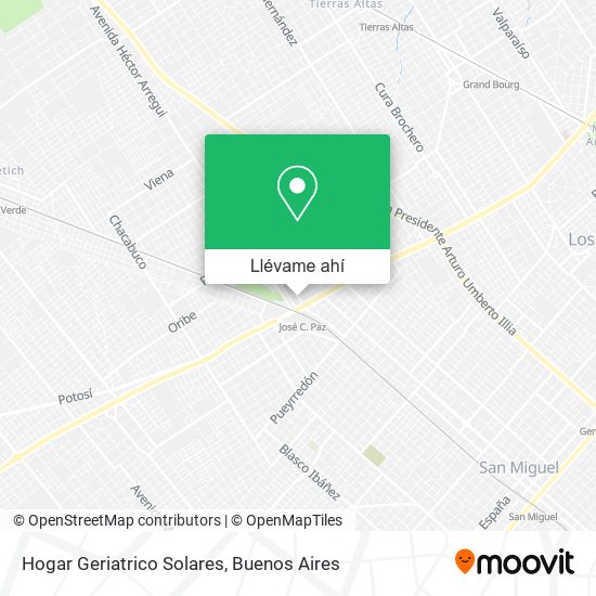 Mapa de Hogar Geriatrico Solares