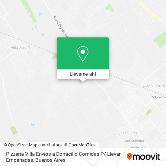 Mapa de Pizzeria Villa Envios a Domicilio Comidas P/ Llevar-Empanadas