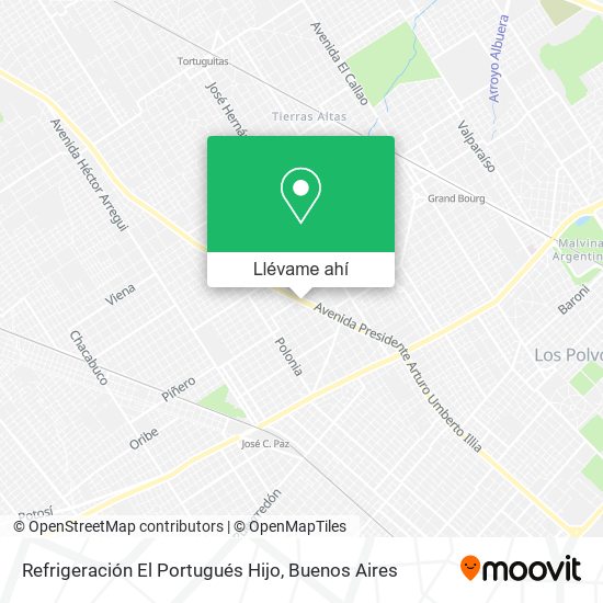 Mapa de Refrigeración El Portugués Hijo