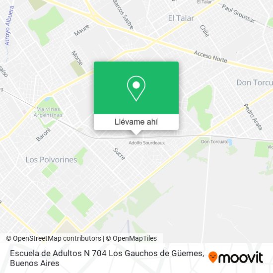 Mapa de Escuela de Adultos N 704 Los Gauchos de Güemes