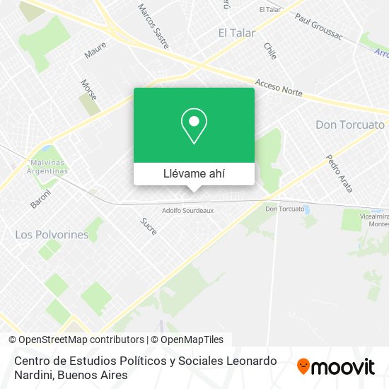 Mapa de Centro de Estudios Políticos y Sociales Leonardo Nardini