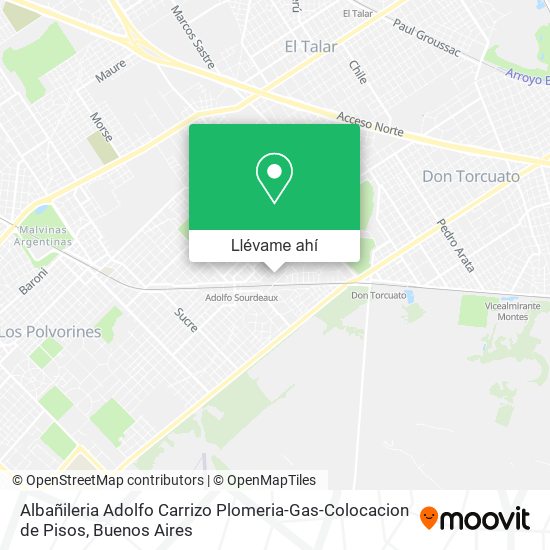 Mapa de Albañileria Adolfo Carrizo Plomeria-Gas-Colocacion de Pisos