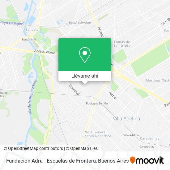 Mapa de Fundacion Adra - Escuelas de Frontera